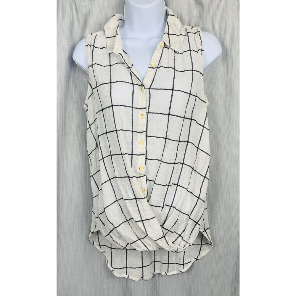 Anthropologie Isabella Sinclair Top‎ Blouse Crossover Hem Extra Small